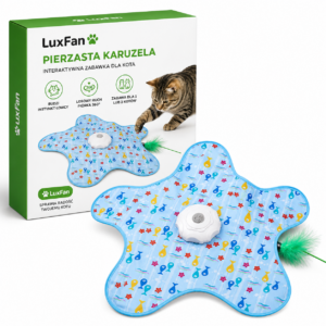 Pierzasta Karuzela - Zabawka dla kota imitująca polowanie